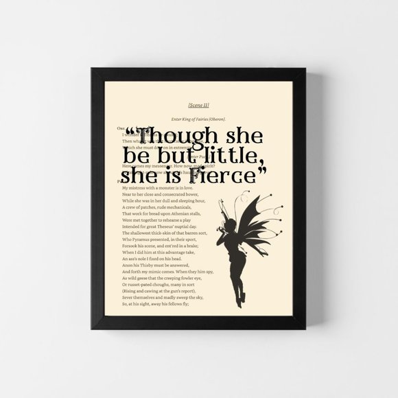 Shakespeare Book Page Art Print- A Midsummer Night's Dream - Picture 3 of 4